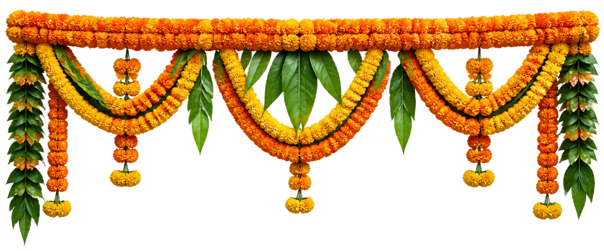 Traditional Marigold Toran Garland
